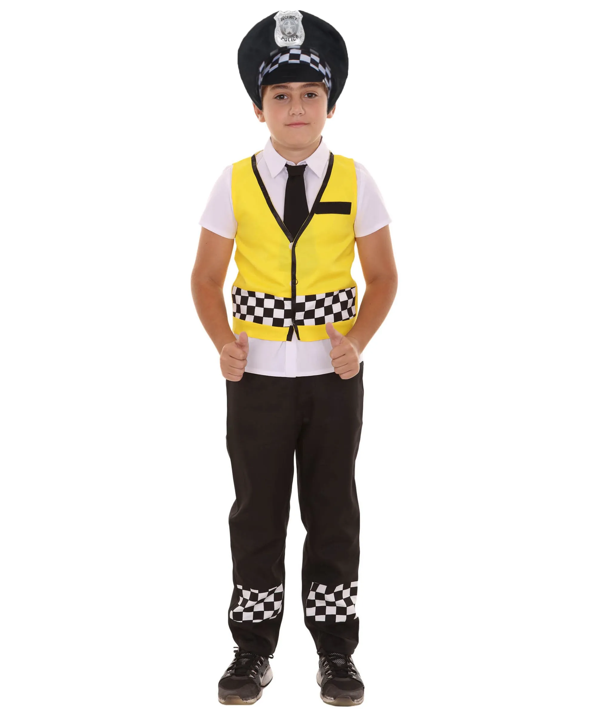 Child's Cop Costume | Yellow and Black Cosplay Costume