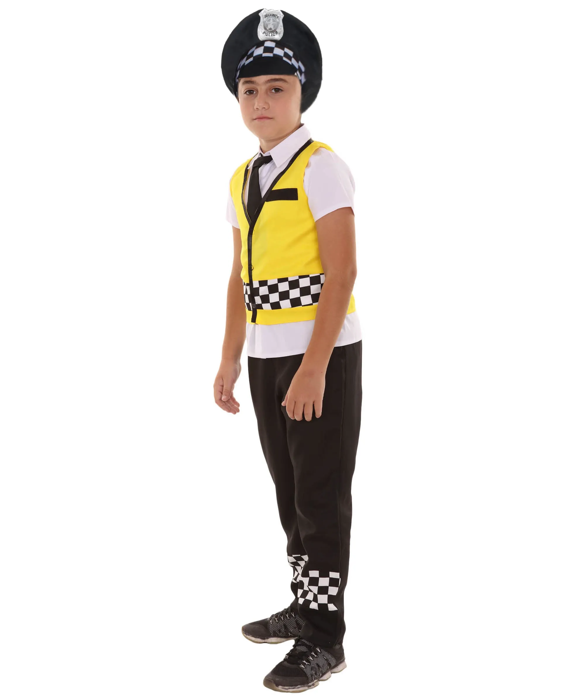 Child's Cop Costume | Yellow and Black Cosplay Costume