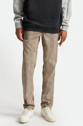 Choice E-waist Taper Utility Pant - Brown Plaid