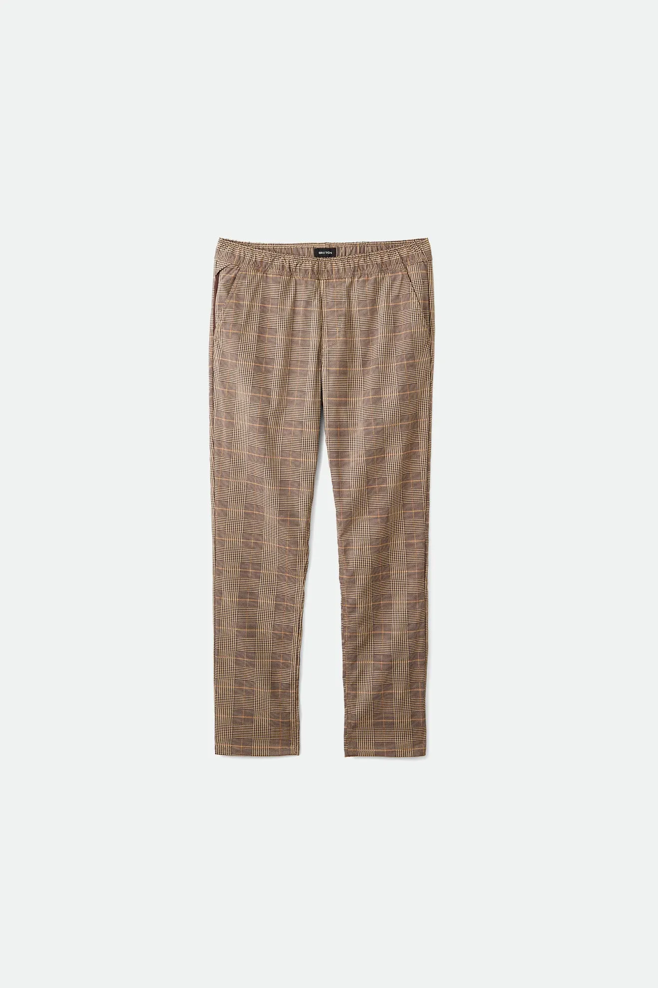 Choice E-waist Taper Utility Pant - Brown Plaid