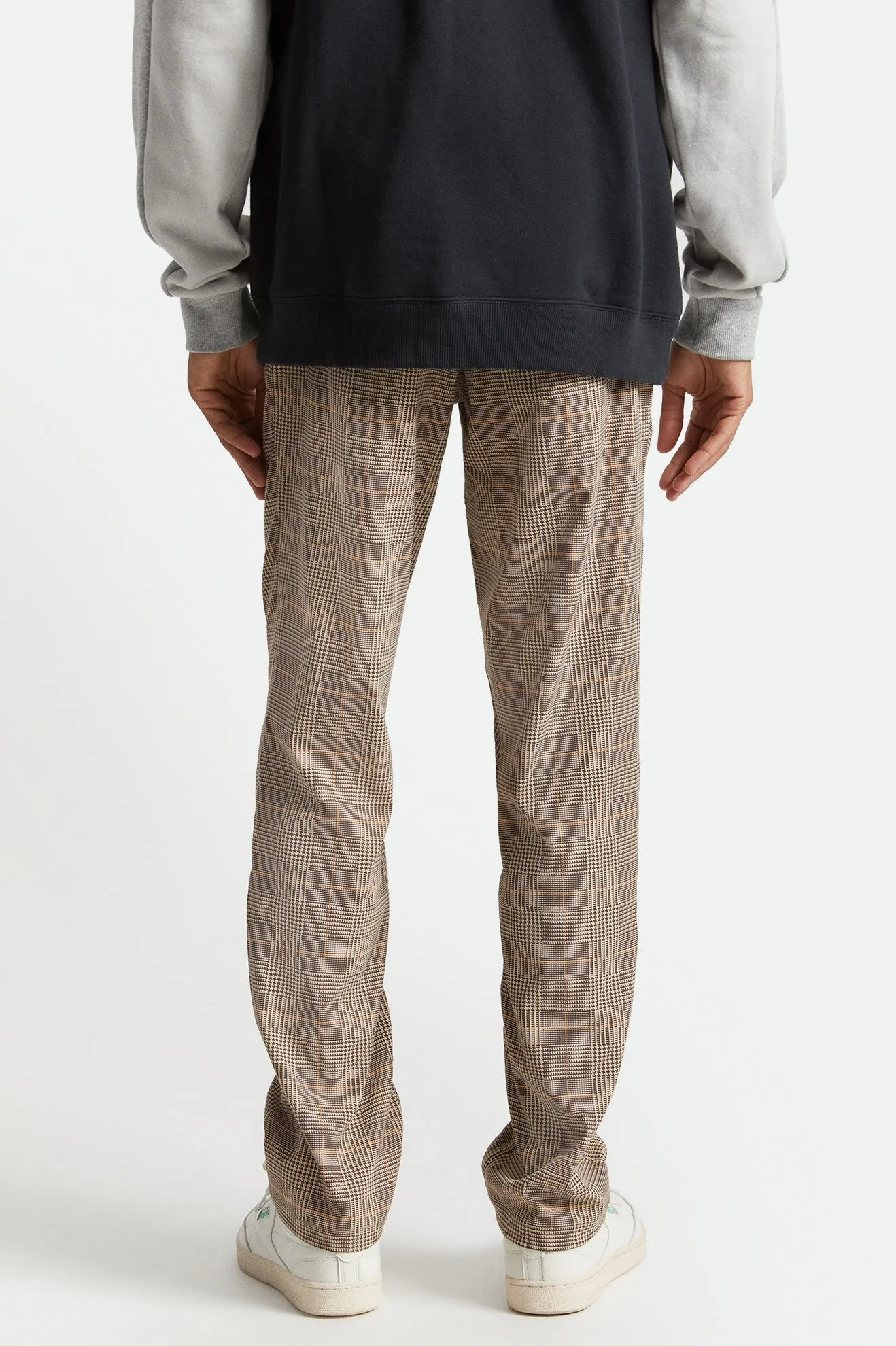 Choice E-waist Taper Utility Pant - Brown Plaid