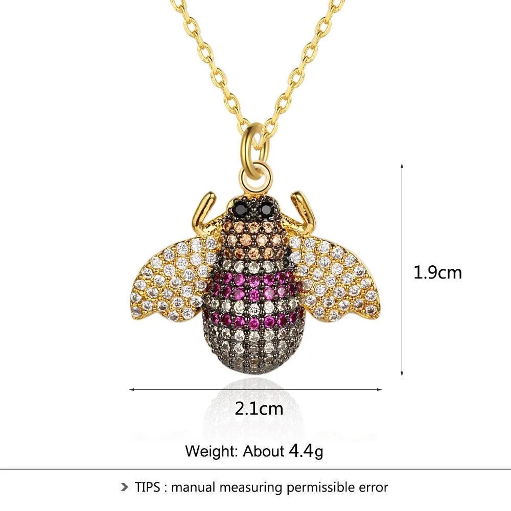 Creative Bee Insect Pendant Necklace