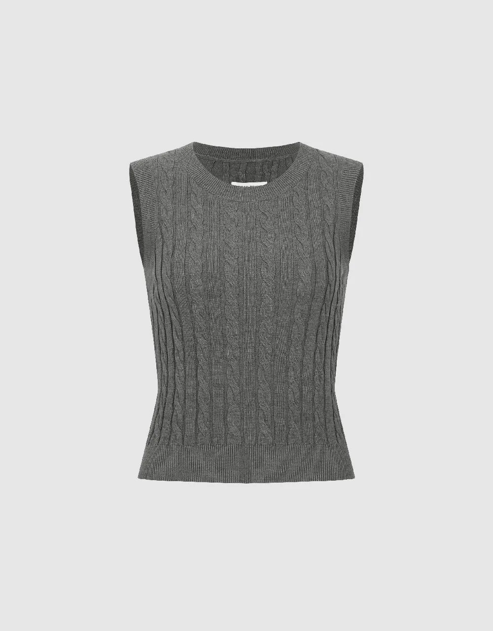 Crew Neck Knitted Vest