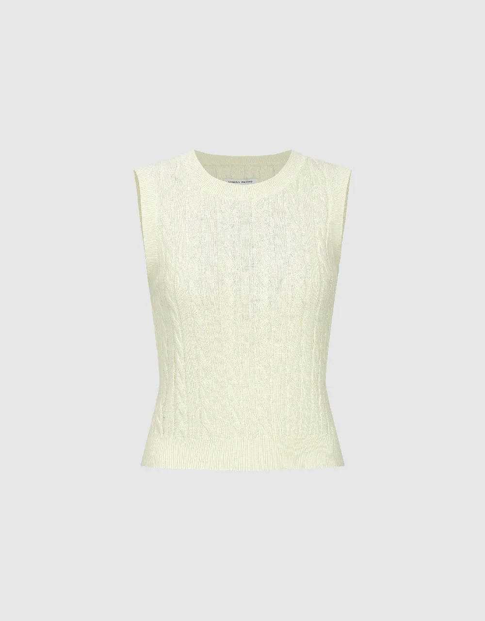 Crew Neck Knitted Vest