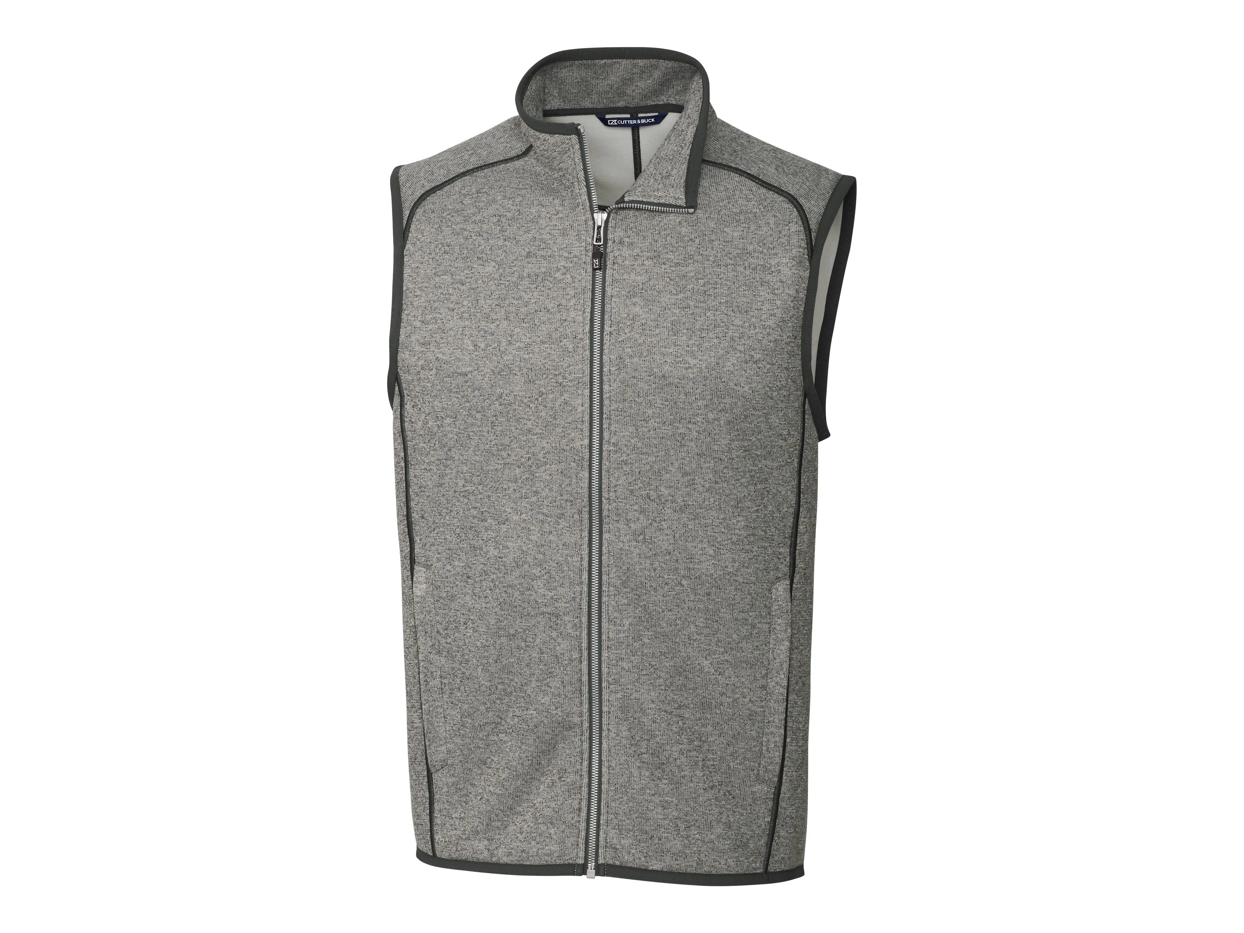 Cutter & Buck Mainsail Sweater-Knit Mens Big and Tall Full Zip Vest