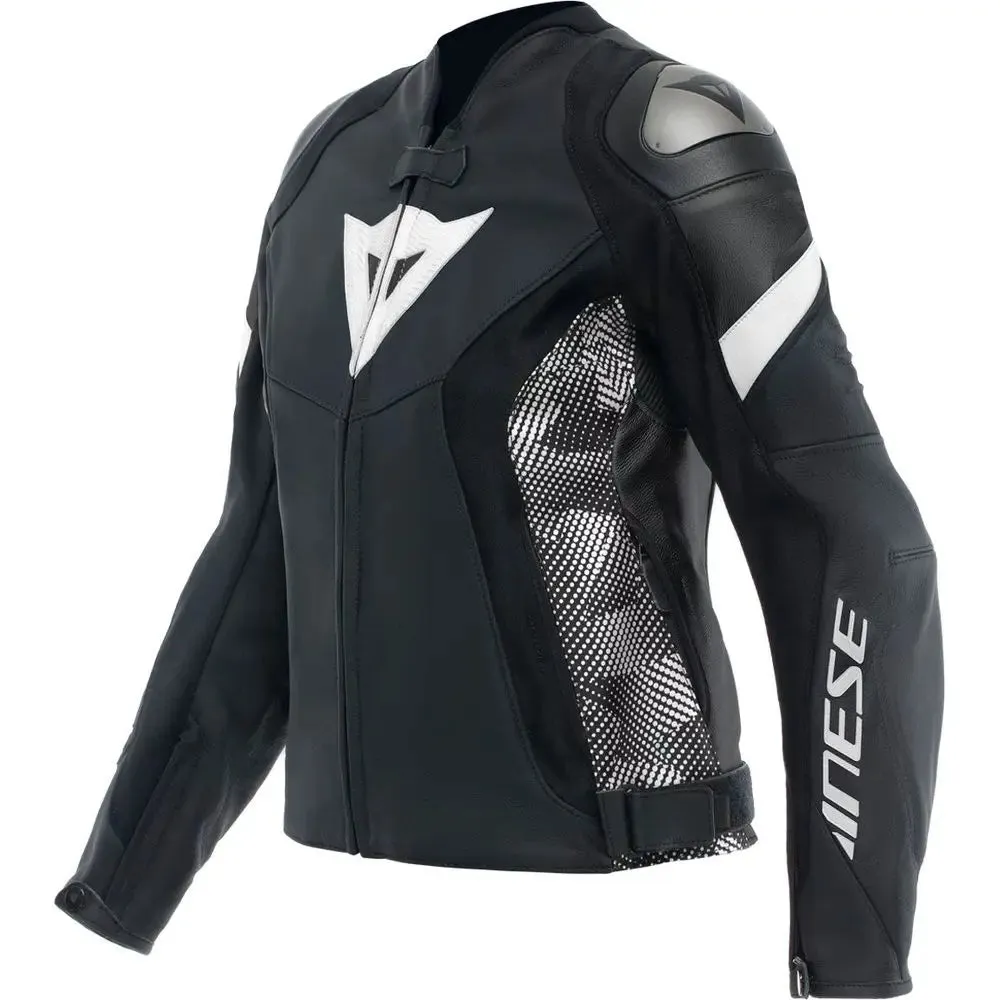 Dainese Avro 5 Ladies Leather Jacket Black / Black / White