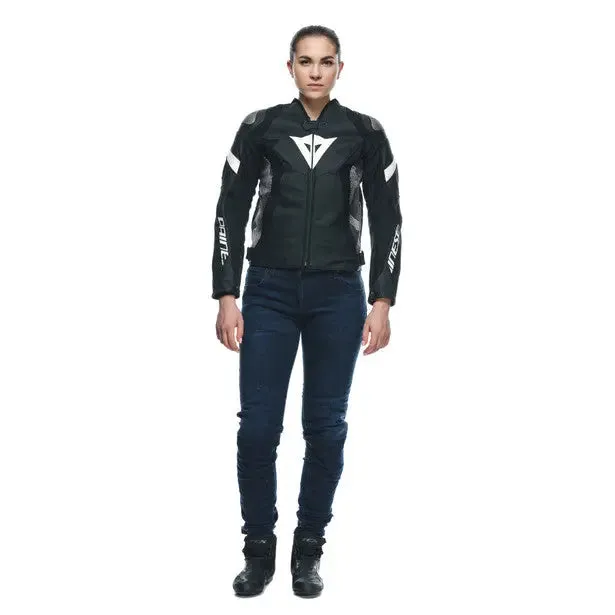 Dainese Avro 5 Ladies Leather Jacket Black / Black / White