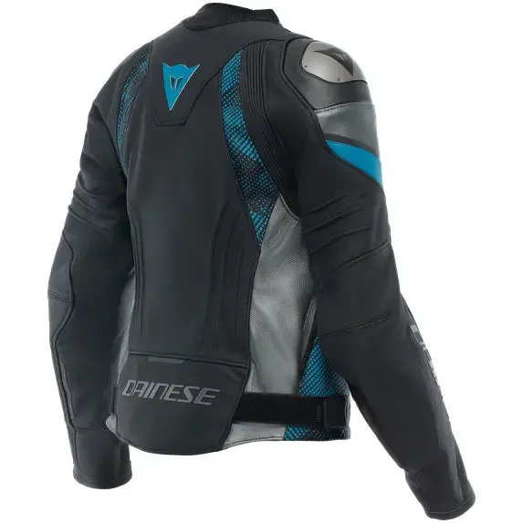 Dainese Avro 5 Ladies Leather Jacket Black / Teal / Anthracite