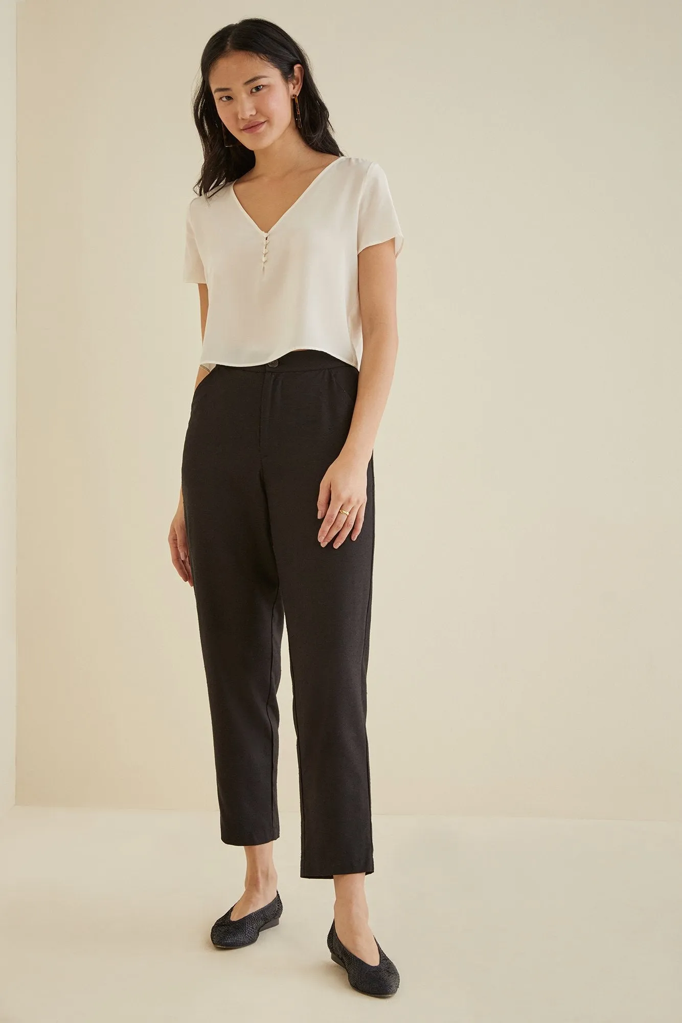 Dava Silk Noil Pants