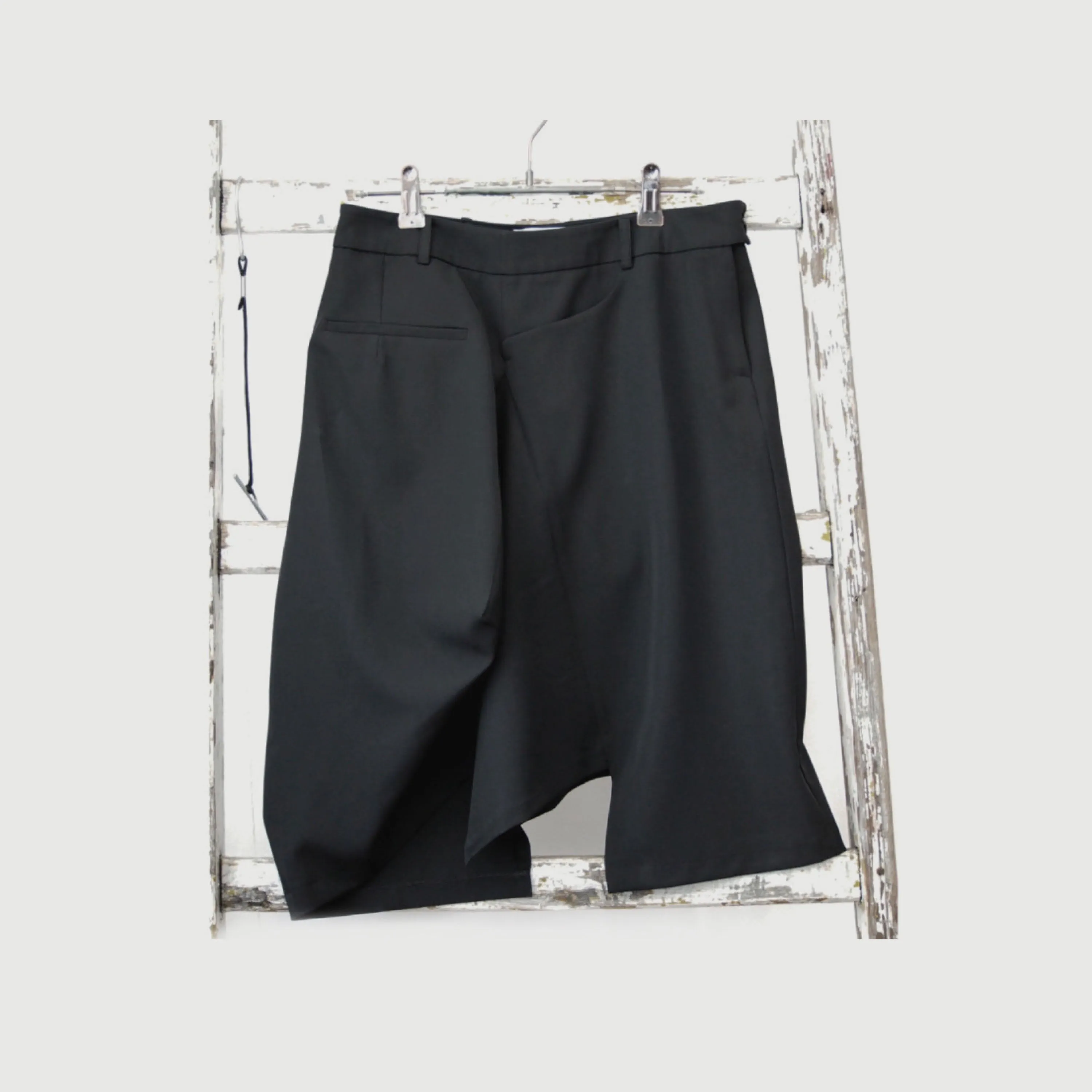 Deconstructed pants skirt