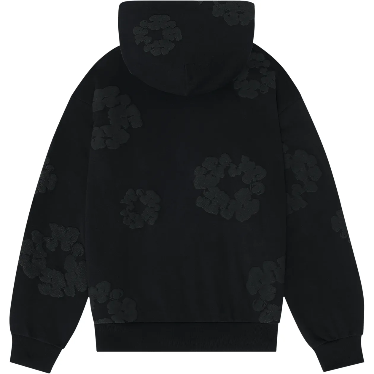 Denim Tears Cotton Wreath Hooded Sweatshirt Black Monochrome