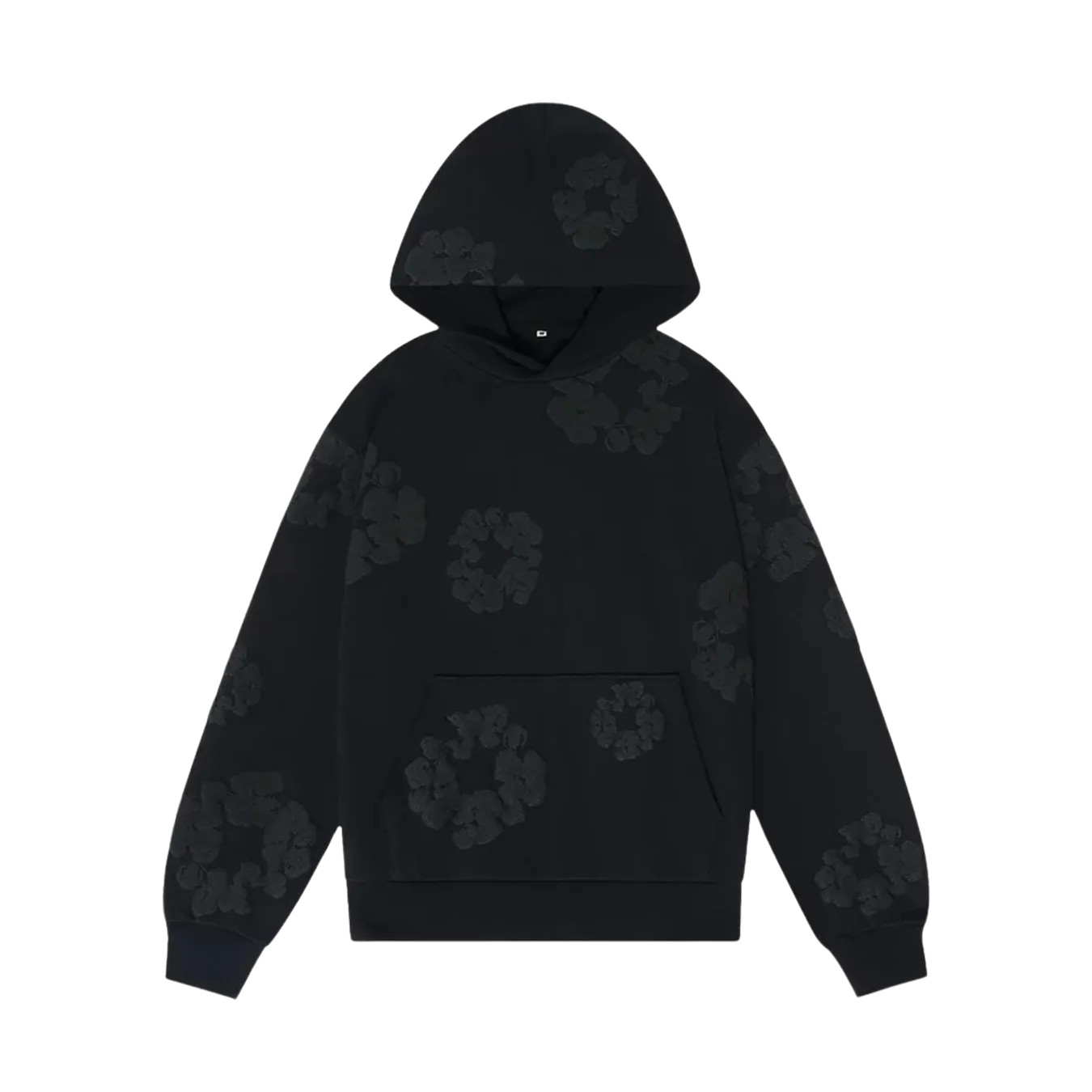 Denim Tears The Cotton Wreath Hooded Sweatshirt 'Black Monochrome'