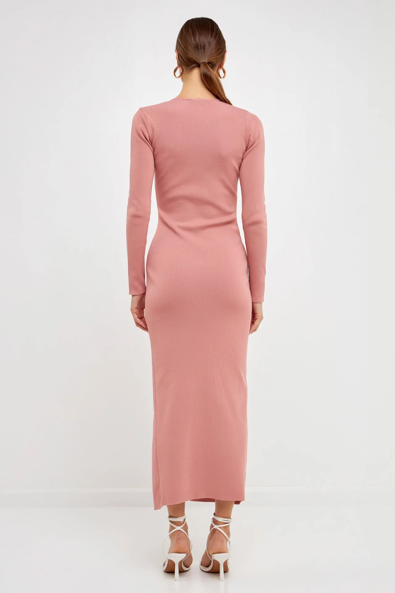 Endless Rose - Cut Out Long Sleeve Maxi Dress - Final Sale