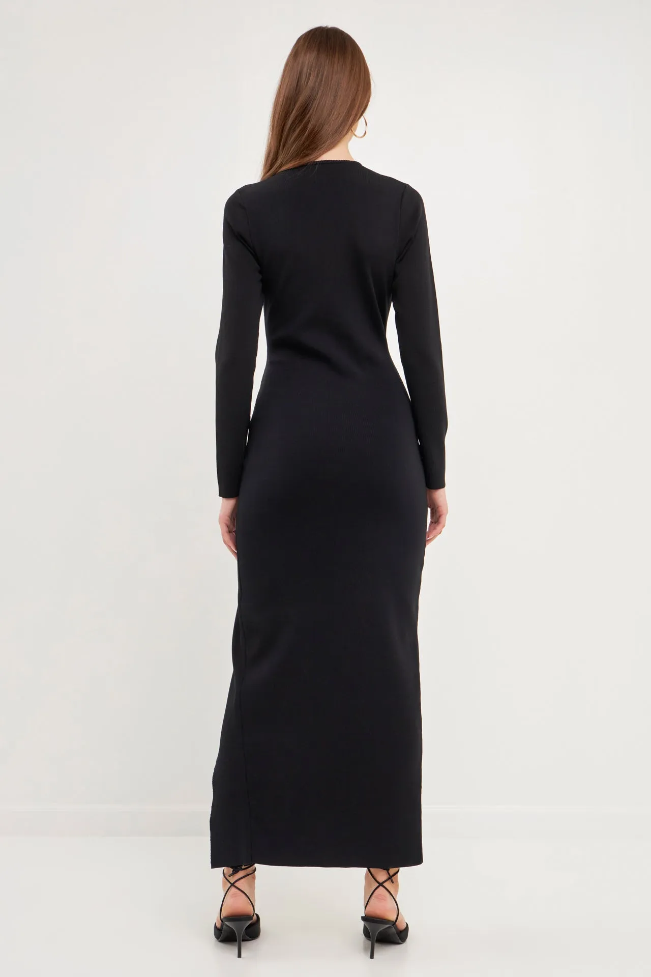 Endless Rose - Cut Out Long Sleeve Maxi Dress - Final Sale