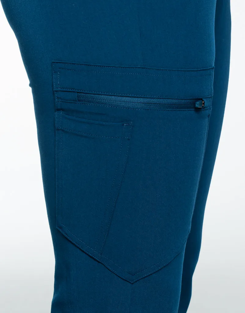 Essential Flare Scrub Pants - Gibraltar Blue