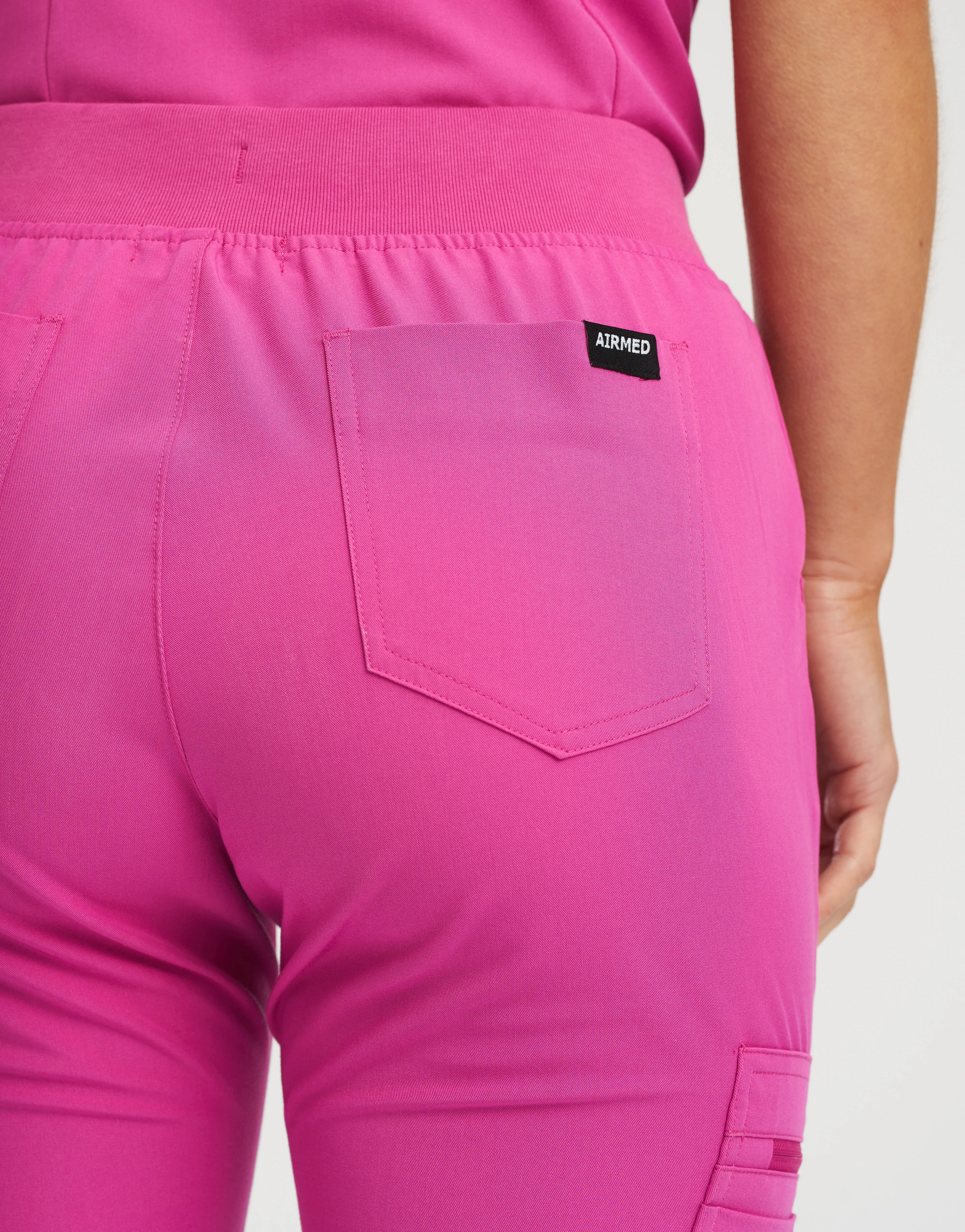 Essential Flare Scrub Pants - Just Pink