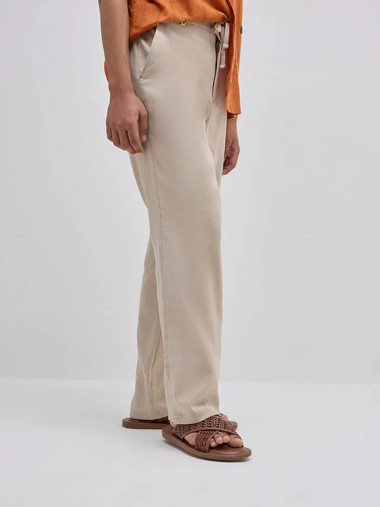 ETA Taupe Resort-Fit Mid-Rise Cotton Chinos