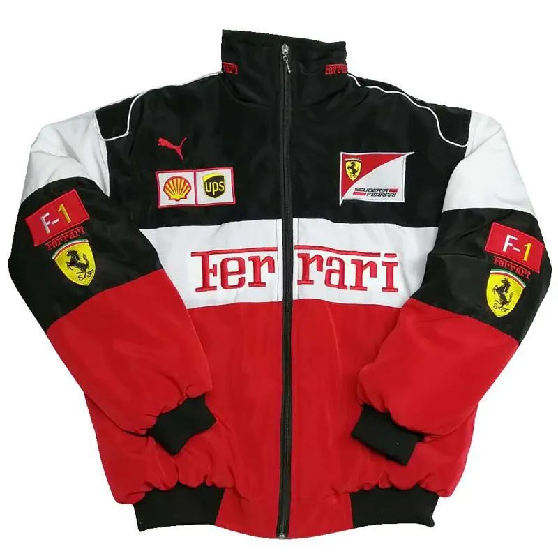 F1 Racing Jacket Ferrari OMP UPS Jaguar Advertising Racing Team Jacket Embroidery Craft A187 A121