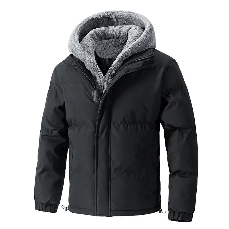 Fake Two Pieces Loose Padded Coat Men