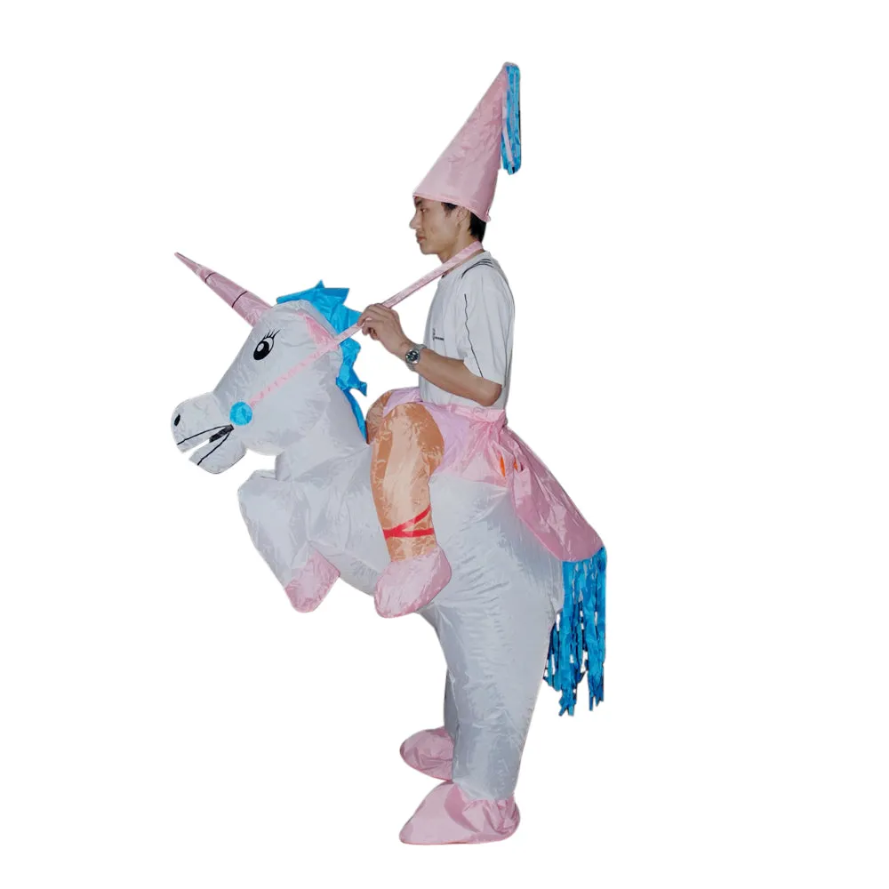 Fan Powered Inflatable Unicorn Costume - One Size Fits All