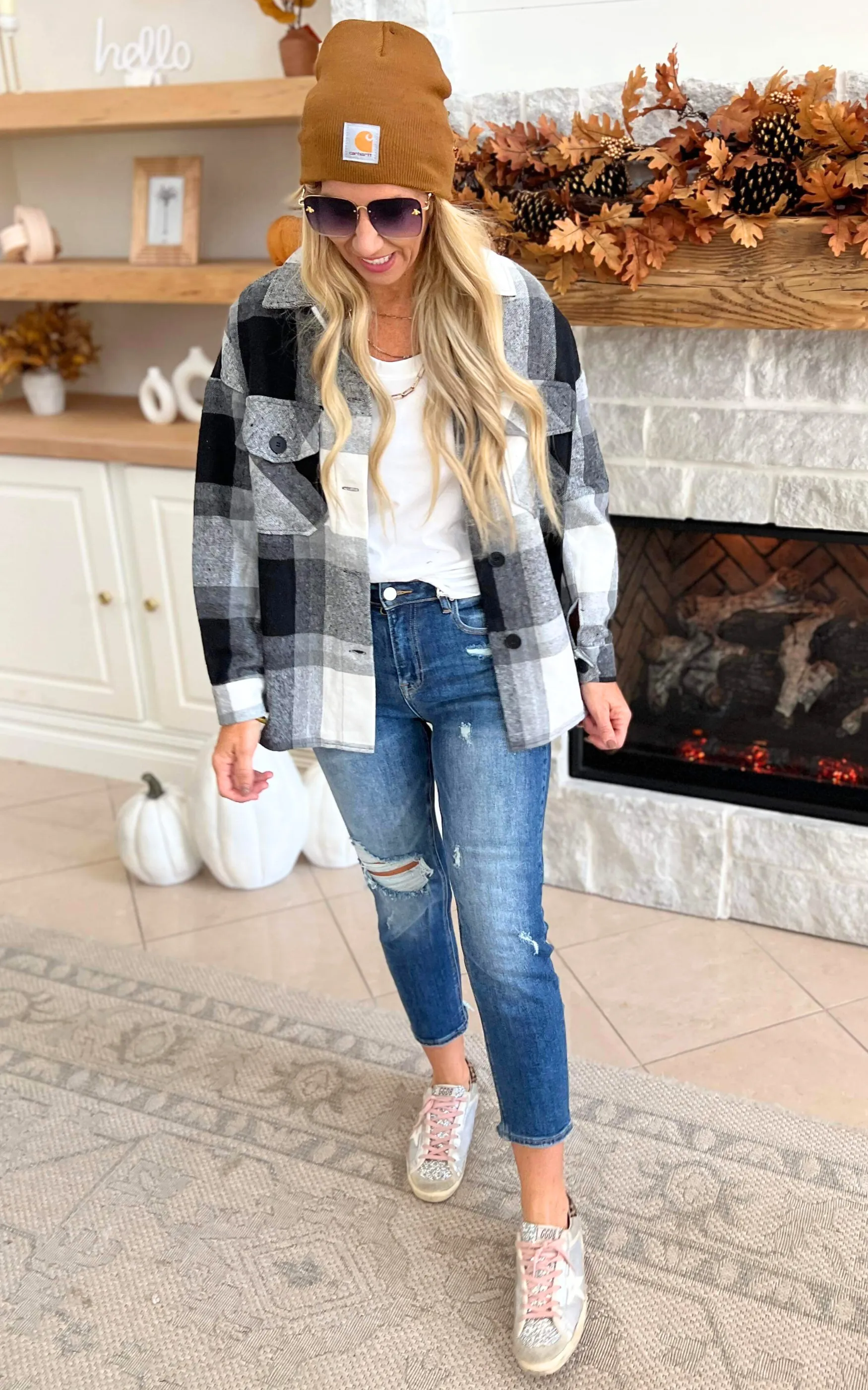 Feeling Bold Black Plaid Shacket - Final Sale