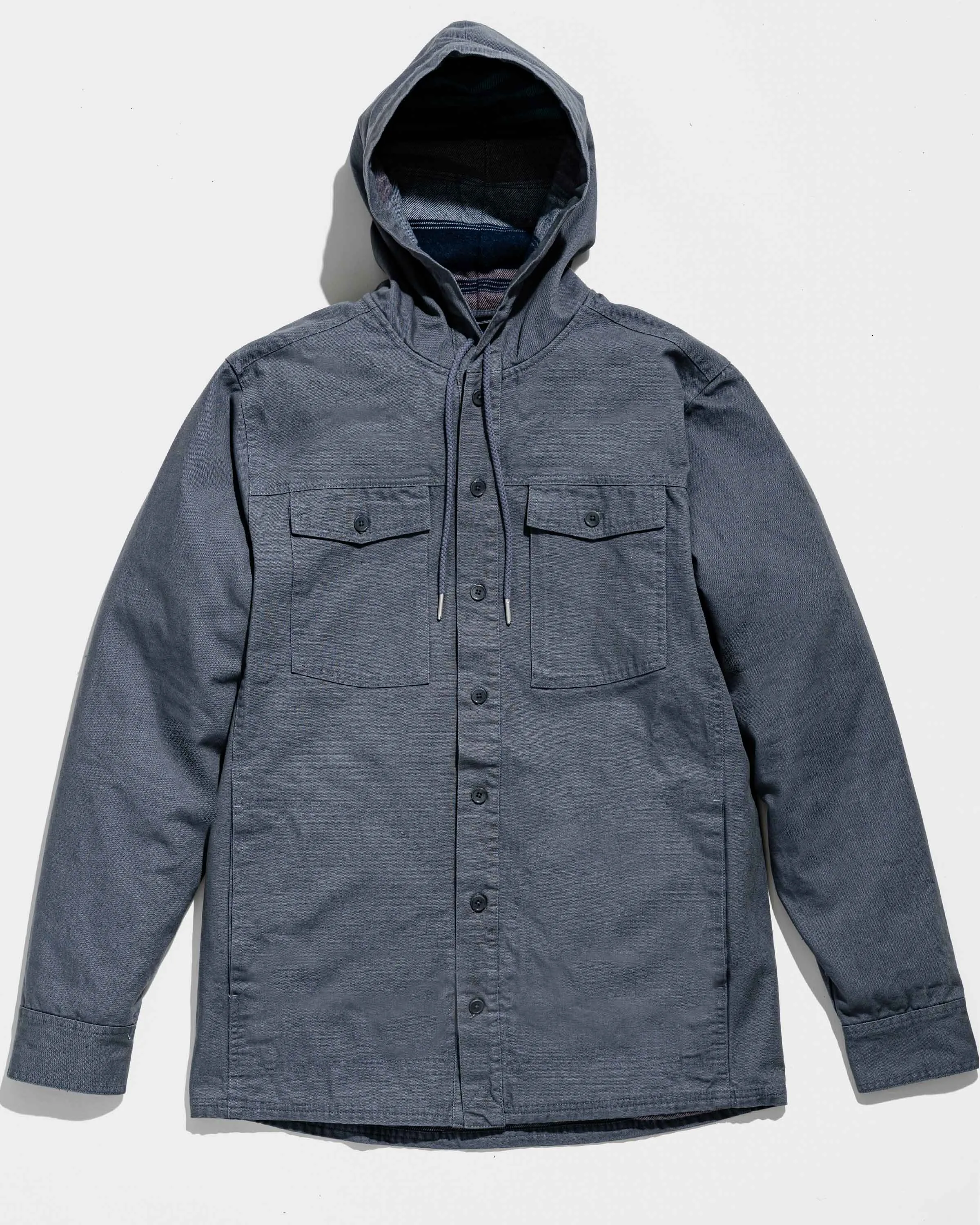 Flannel-Lined Hooded Chore Coat