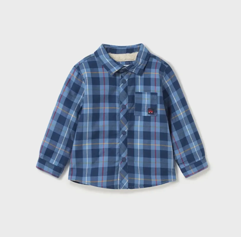 Fleece Plaid Jacket - Blue Plaid