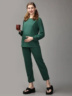 Fo-rest Spot Maternity and Nursing Sweatshirt Co- Ord Set