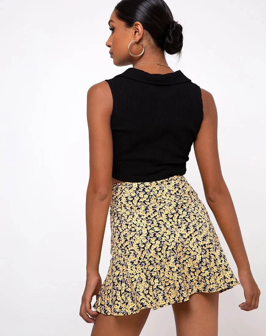 Gaelle Skirt in Mini Bloom Yellow