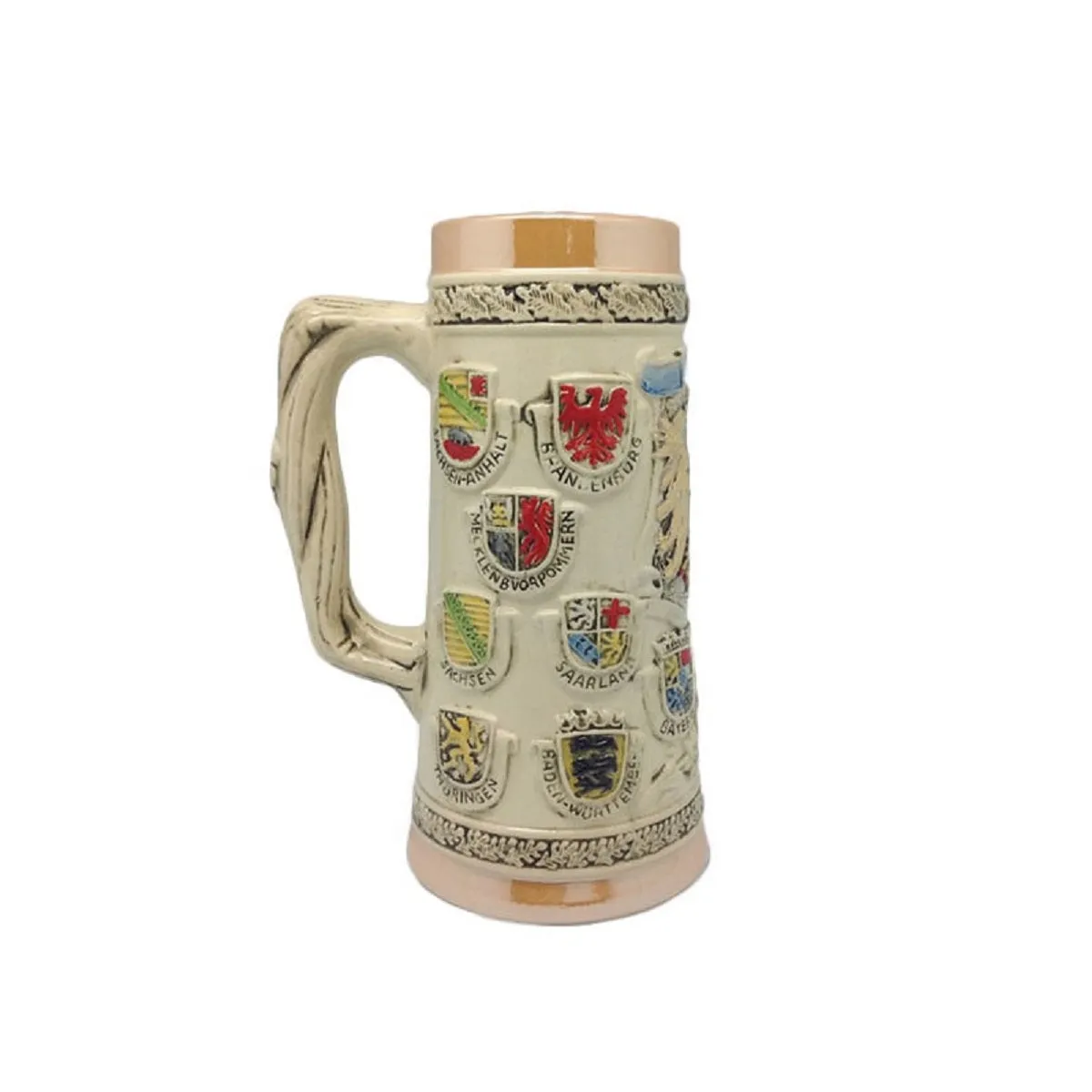 German Ceramic Stein Coat of Arms (no Lid)