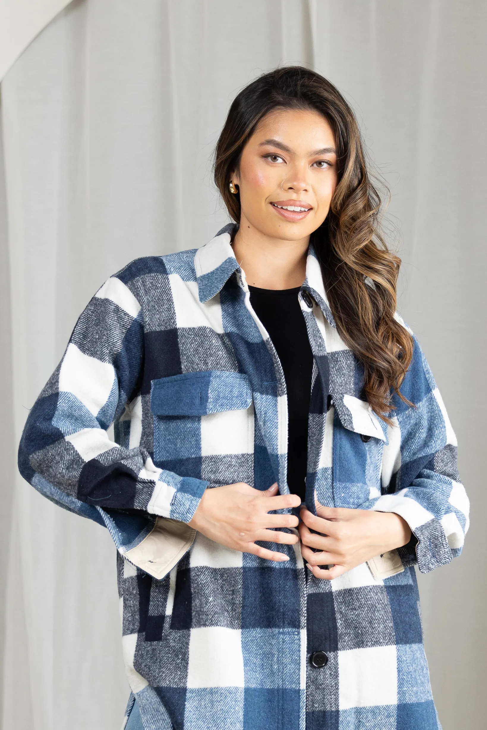 Gingham Long Shacket