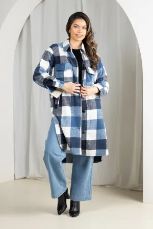 Gingham Long Shacket