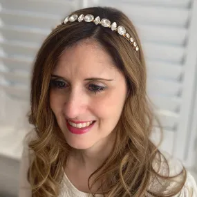 Gold Headband with Crystal