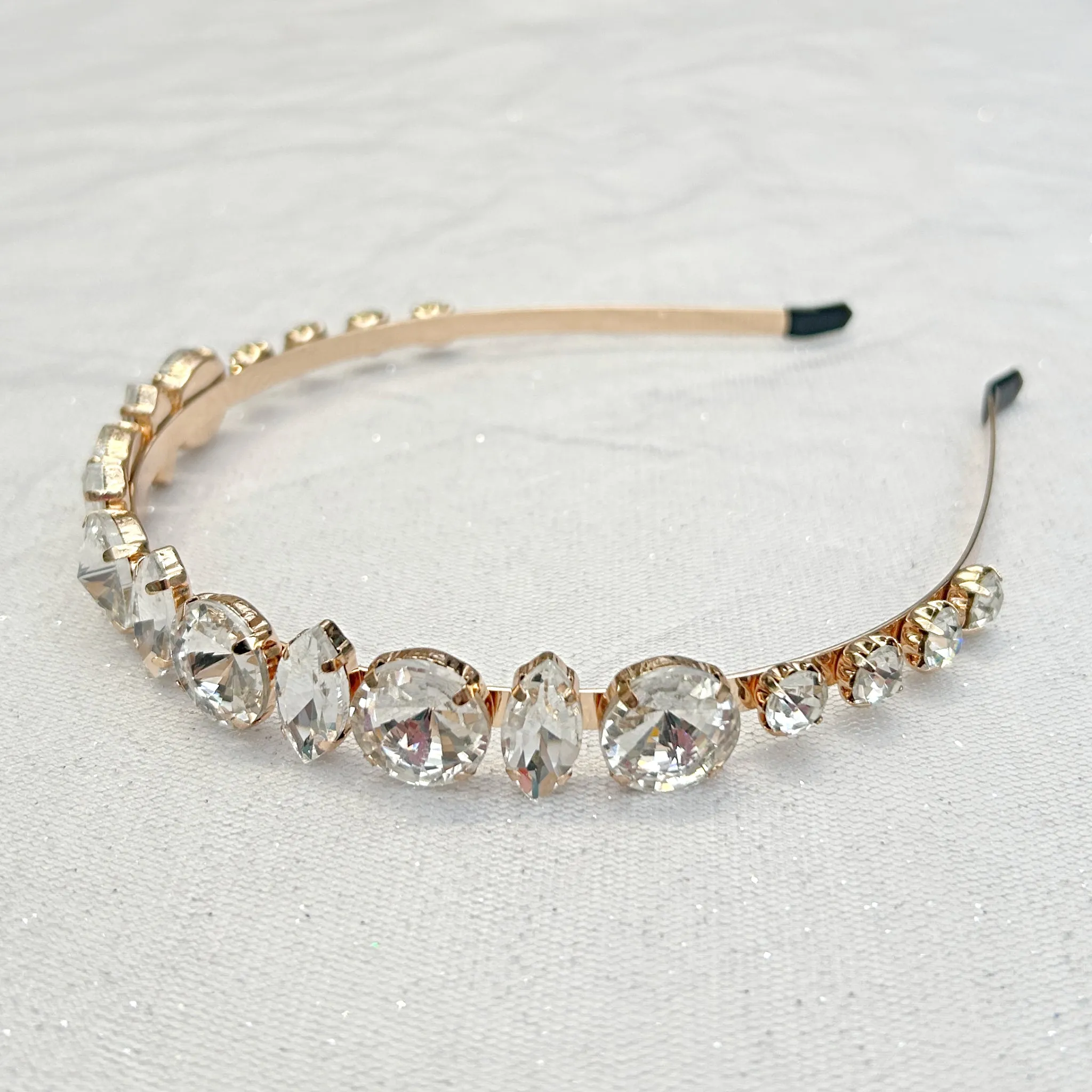 Gold Headband with Crystal