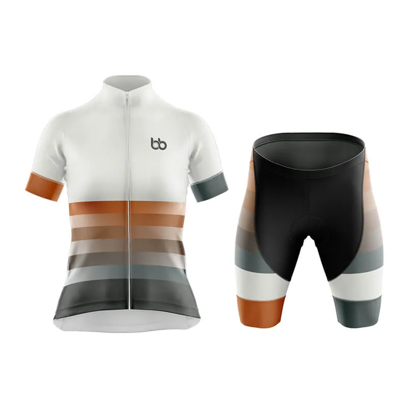 Gradient Frequency Club Cycling Kit (White-Orange-Grey)