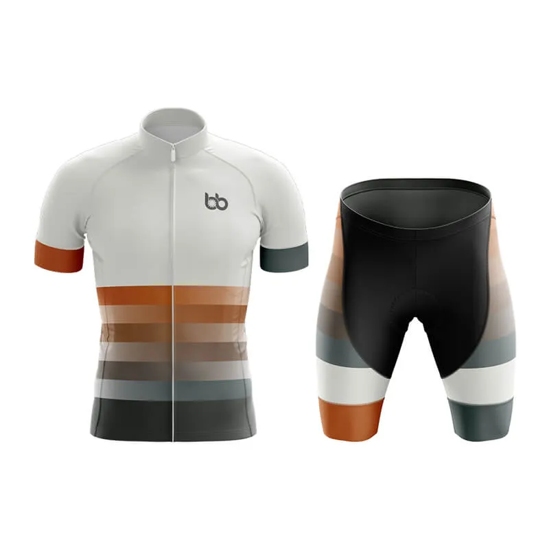 Gradient Frequency Club Cycling Kit (White-Orange-Grey)