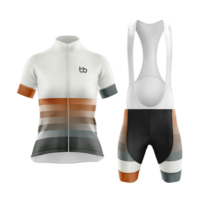 Gradient Frequency Club Cycling Kit (White-Orange-Grey)