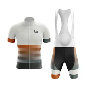 Gradient Frequency Club Cycling Kit (White-Orange-Grey)