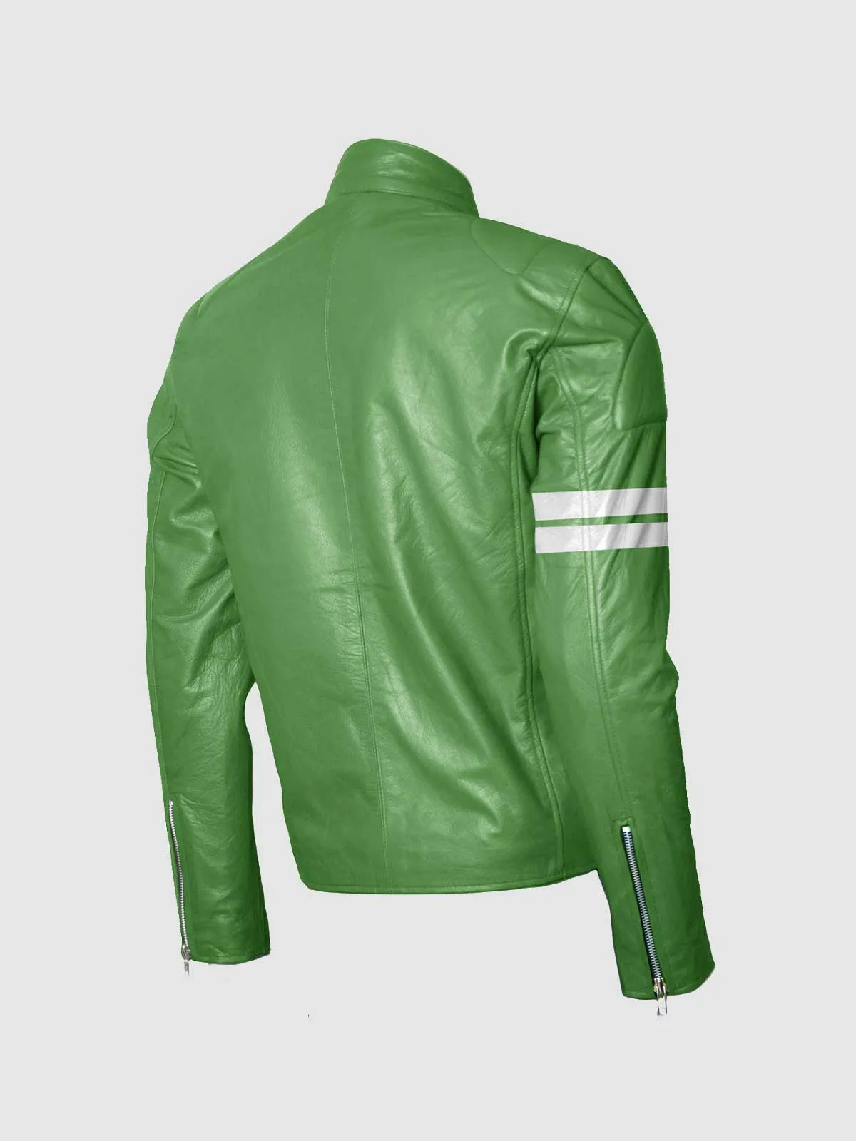 Green Leather Motorcycle Jacket