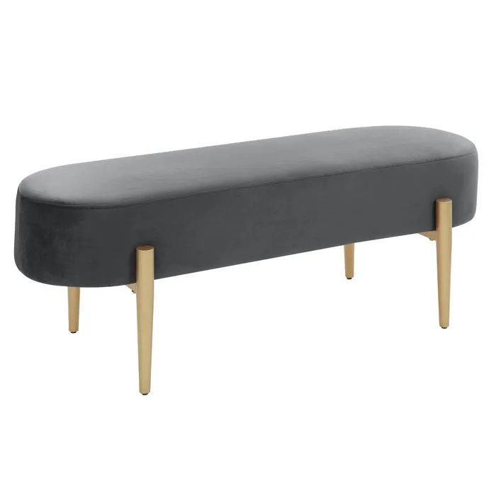 Grey Cara Collection Accent Bench