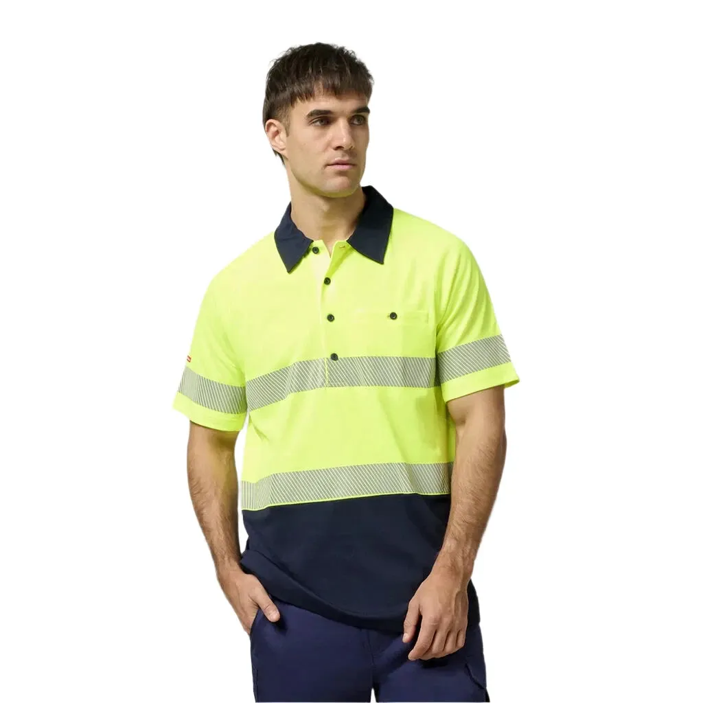 Hard Yakka Core Hi-vis 2 Tone Taped Vented Short Sleeve Polo (Y11383)