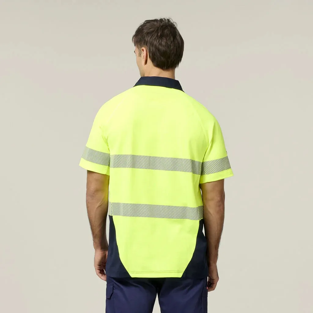 Hard Yakka Core Hi-vis 2 Tone Taped Vented Short Sleeve Polo (Y11383)