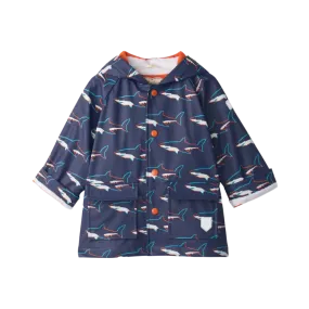 Hatley - Button-Up Rain Jacket - Color Change Sharks