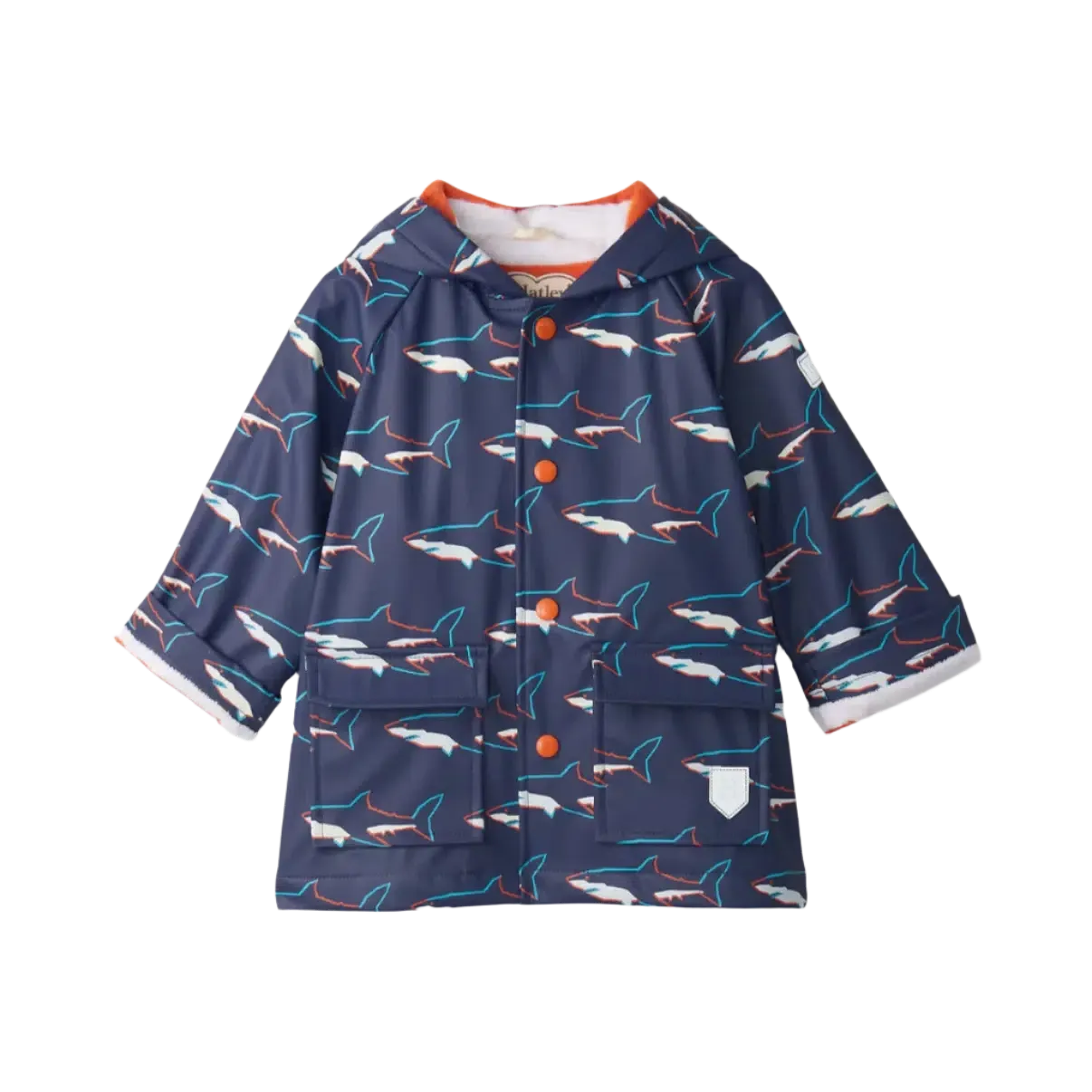 Hatley - Button-Up Rain Jacket - Color Change Sharks