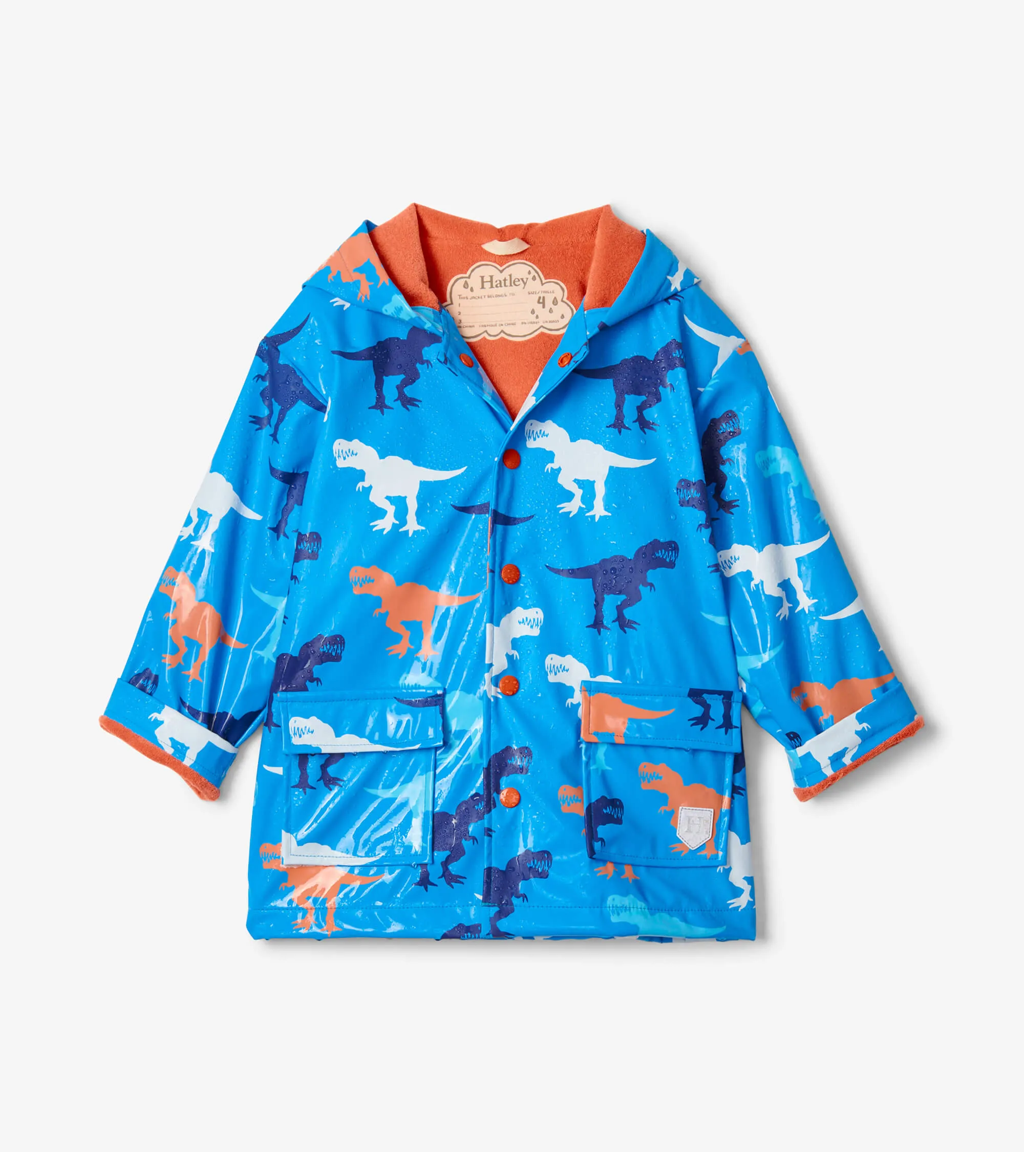 Hatley Colour Changing Raincoat - Giant T-Rex