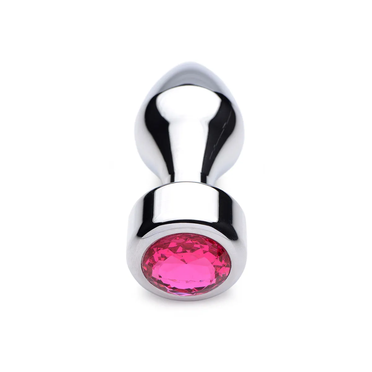 Hot Pink Gem Weighted Anal Plug