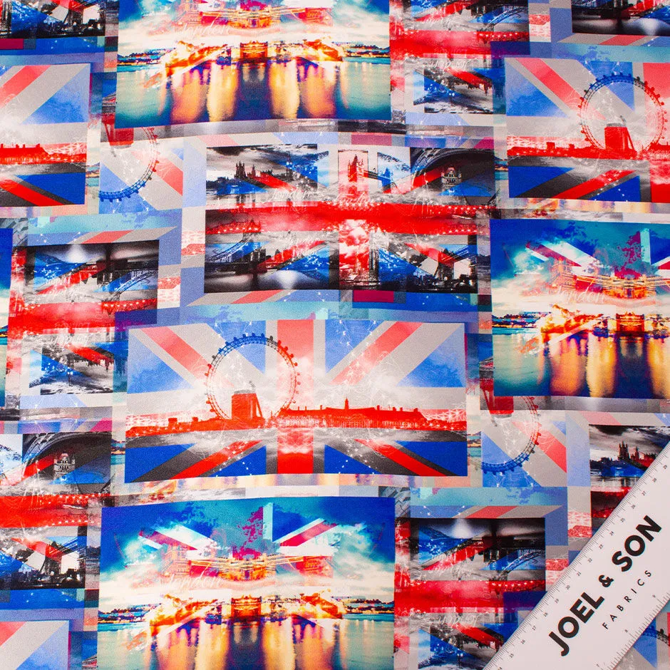 Iconic London Union Jack Pure Silk Twill