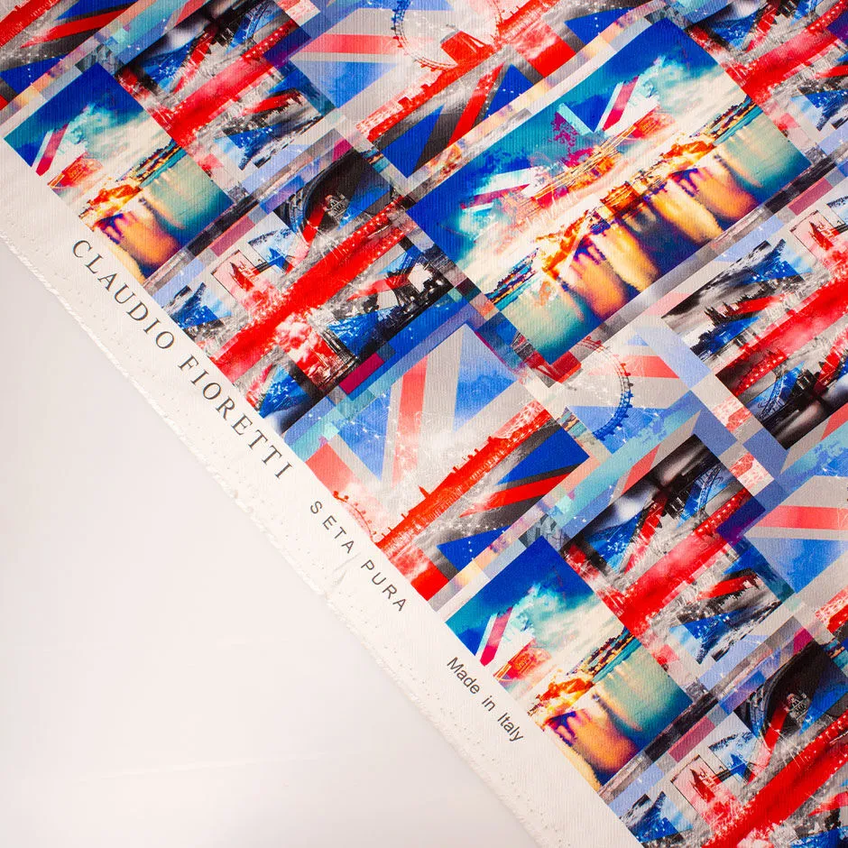 Iconic London Union Jack Pure Silk Twill