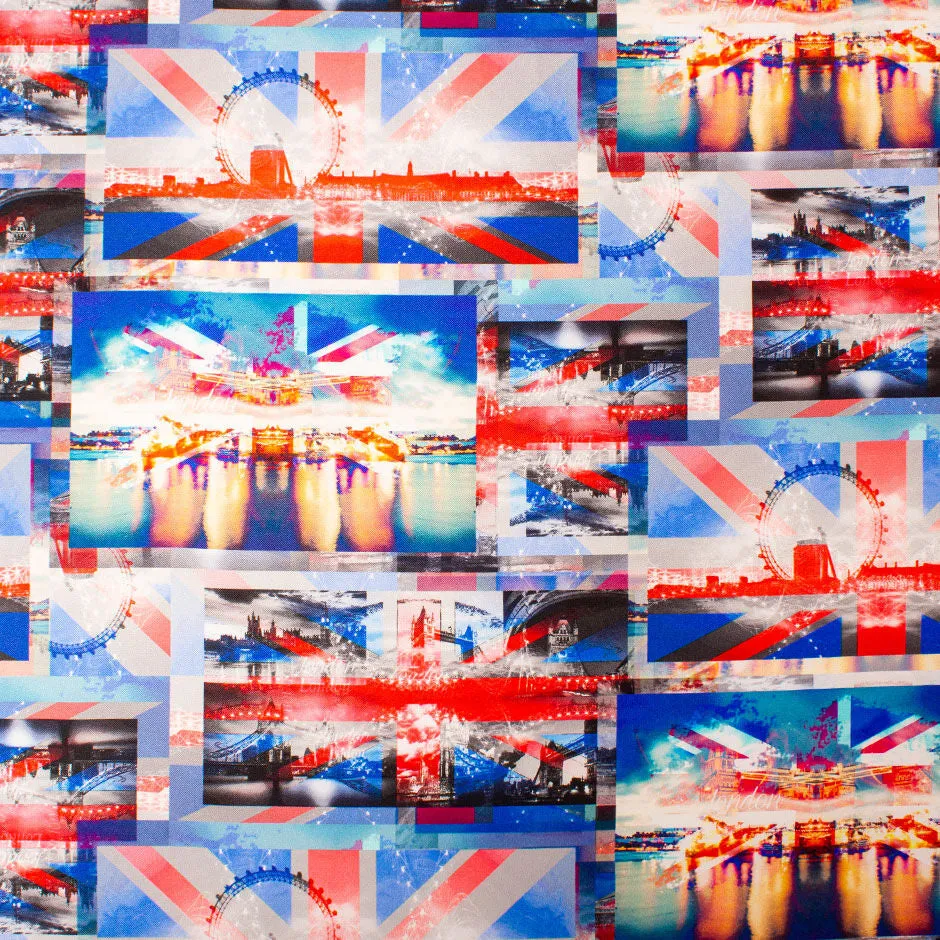 Iconic London Union Jack Pure Silk Twill