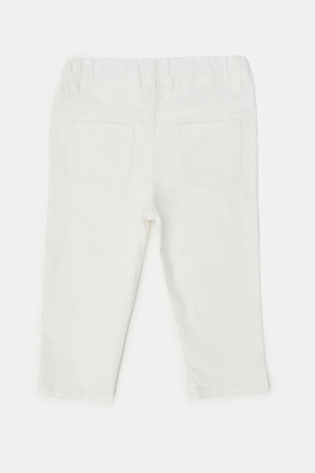 Infant Girls Plain White Jeggings